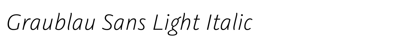 Graublau Sans Light Italic image
